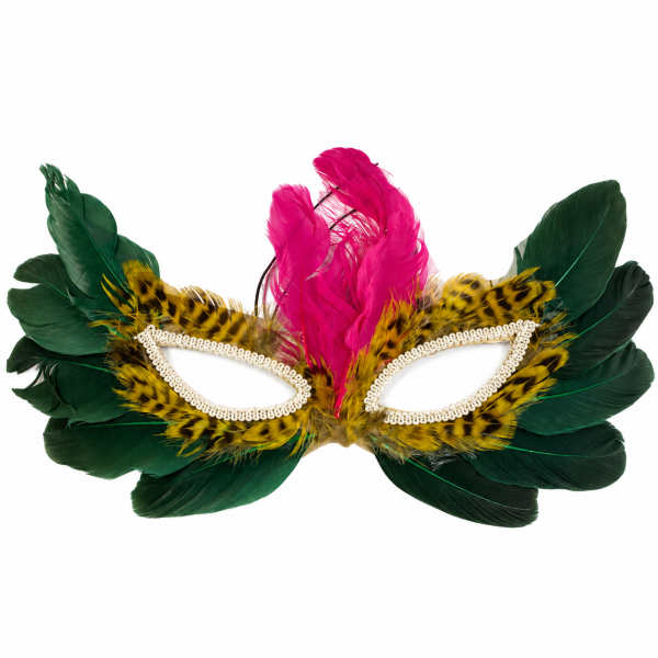 Multi Colour Feather Mask 3