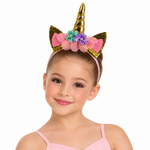 Unicorn Headband – Gold Sparkle 3