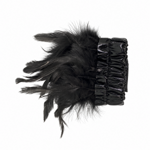 Feather Wrist Cuff – Black 3