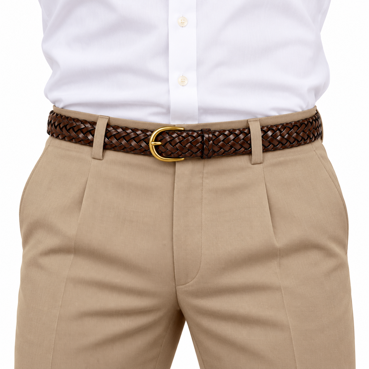 Leather Braided Belt – Brown 4 Leather Braided Belt – Brown 4