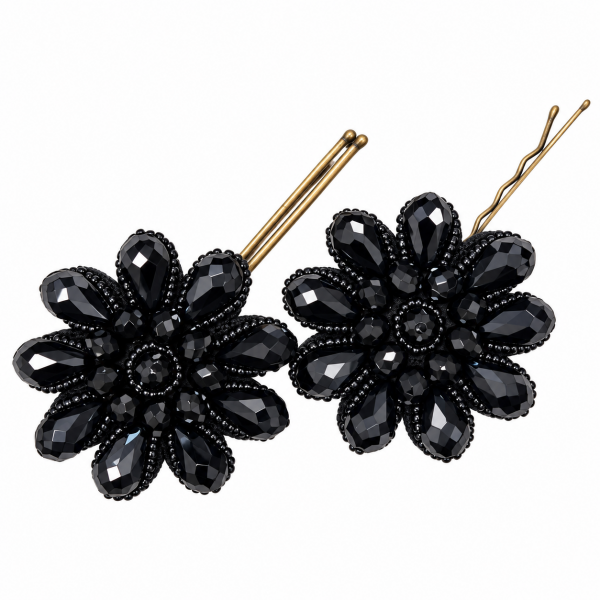 Jewelled Flower Hair Pins 3