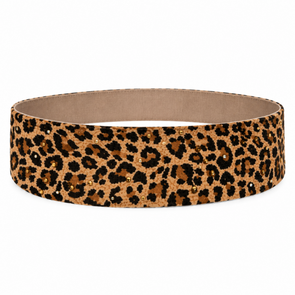 Rhinestoned Leopard Belt 3