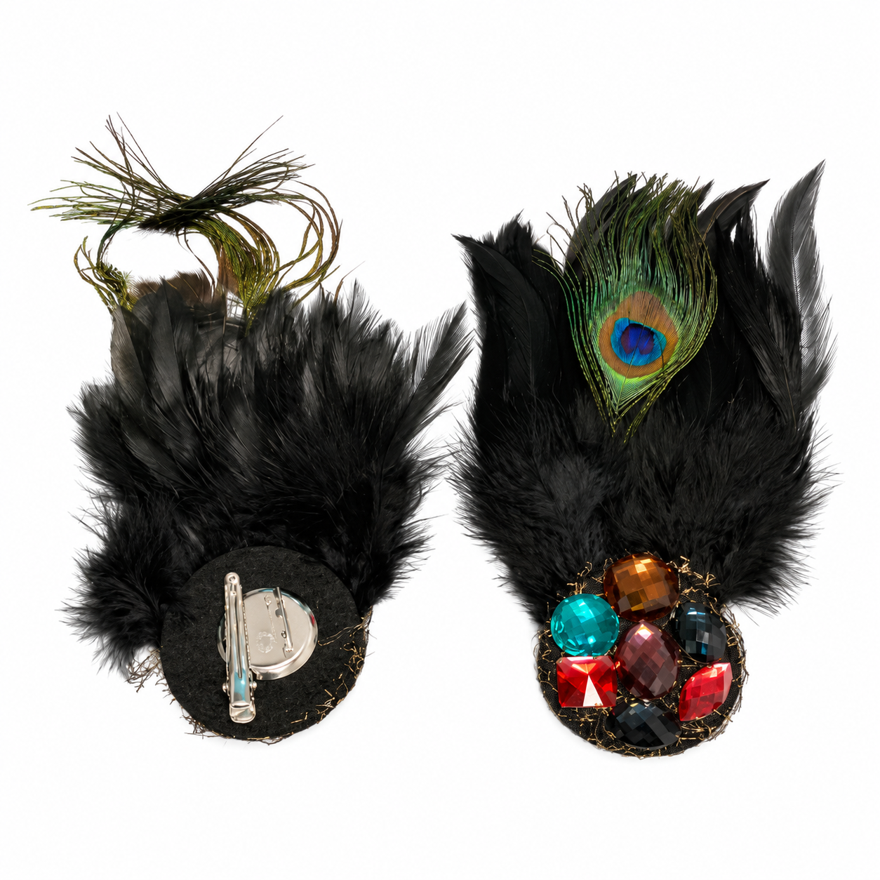 Peacock Hair Clips 4 Peacock Hair Clips 4