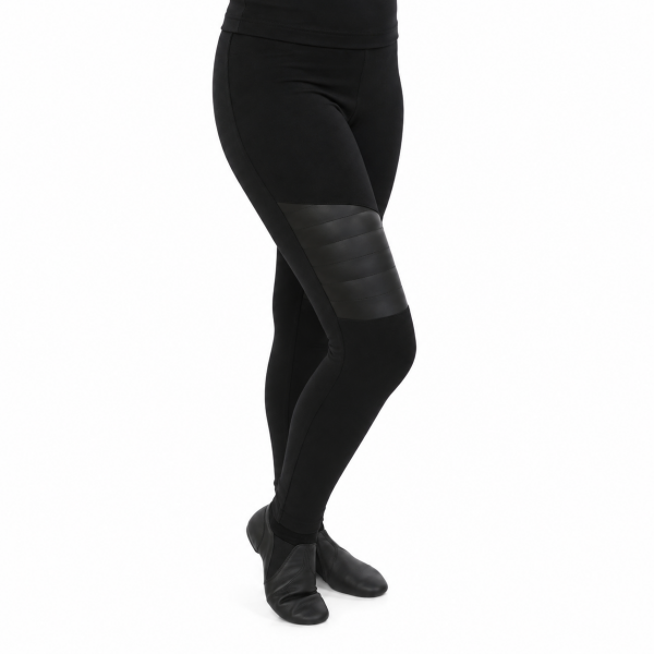Pleather Panel Leggings 8