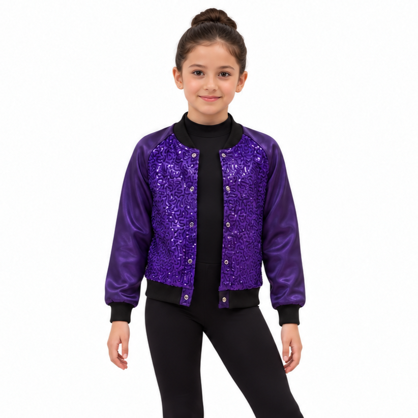 Purple Sequin Bomber Jacket 6 Purple Sequin Bomber Jacket 6