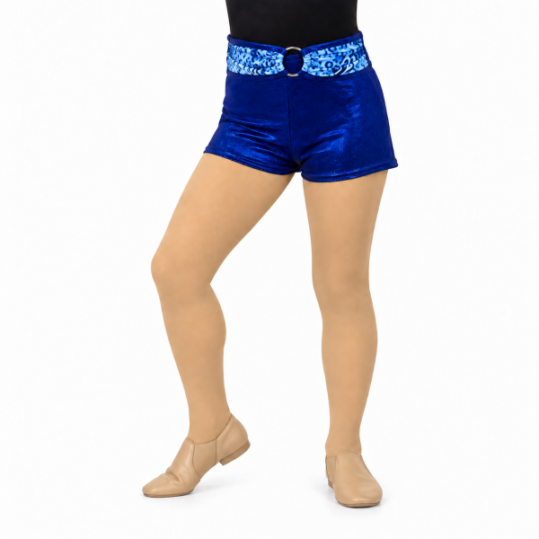 Shorts – Belted Blue Leopard 4