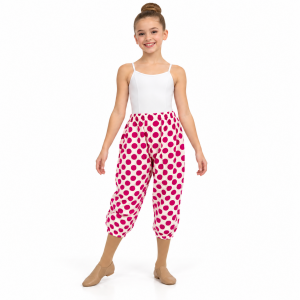 Bloomer Pants – Pink Polka Dot 4