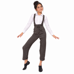 Brown Pinstriped Pants 4