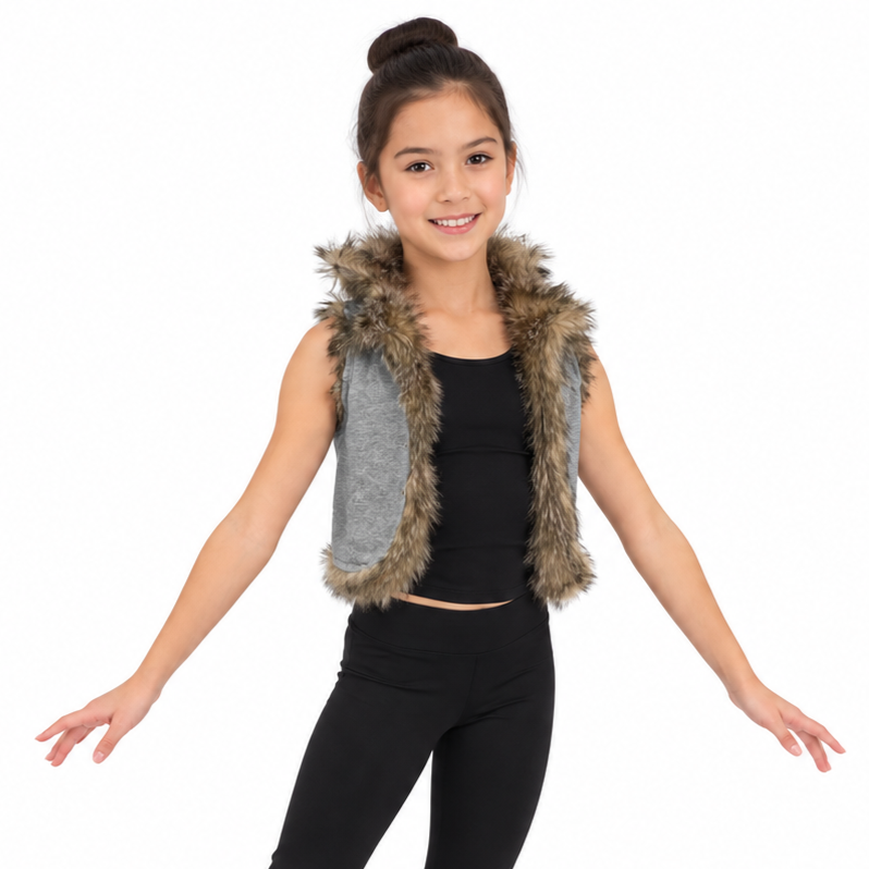 Gray Vest with Fur 5 Gray Vest with Fur 5