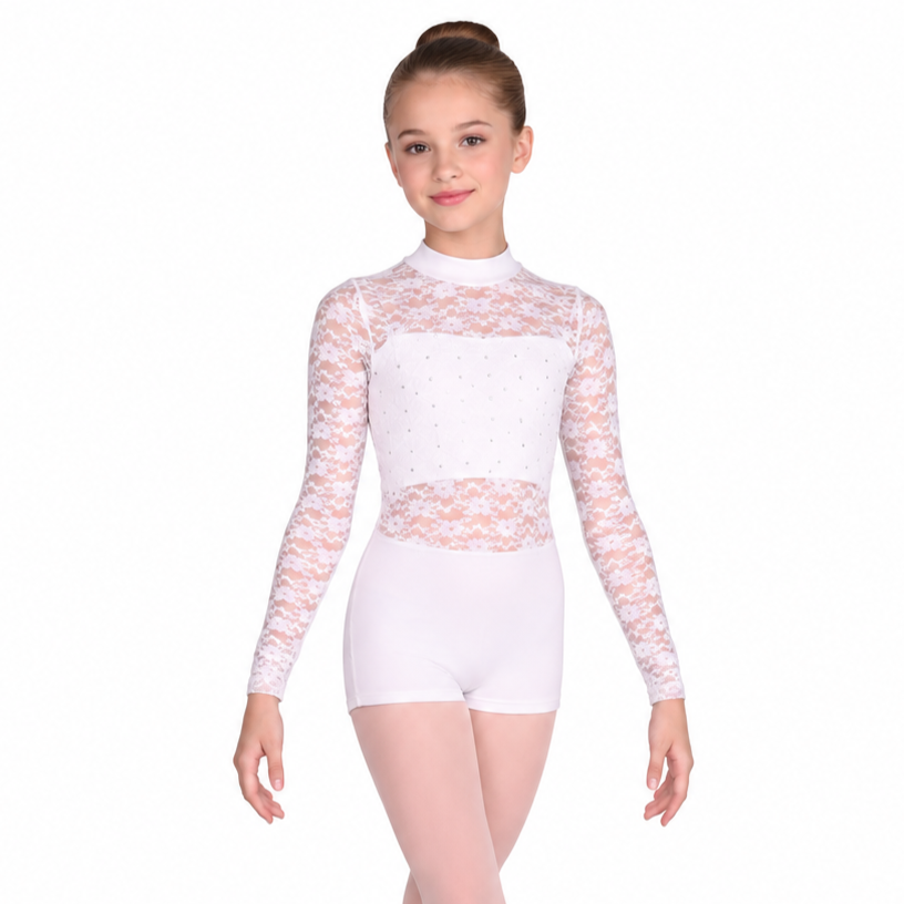 “Mock Neck Lace Biketard” 5 “Mock Neck Lace Biketard” 5