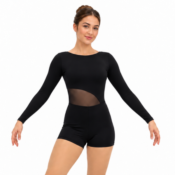 Long Sleeve Biketard with Cutouts 4