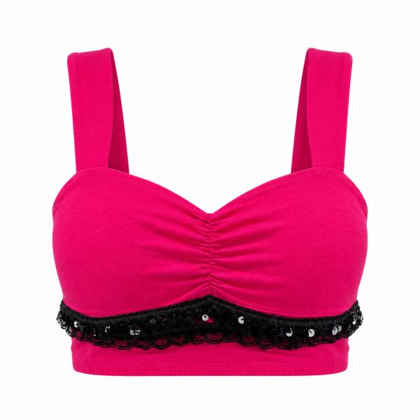 Pink Bra Top with Trim 4