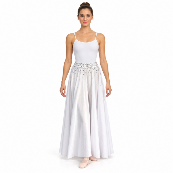 White Rhinestoned Skirt 4