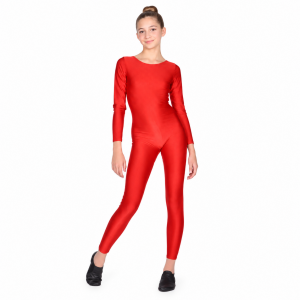 Red Long Sleeve Unitard 5