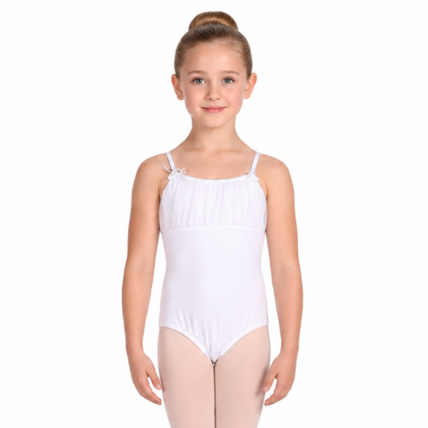 White Rouched Front Leotard 7