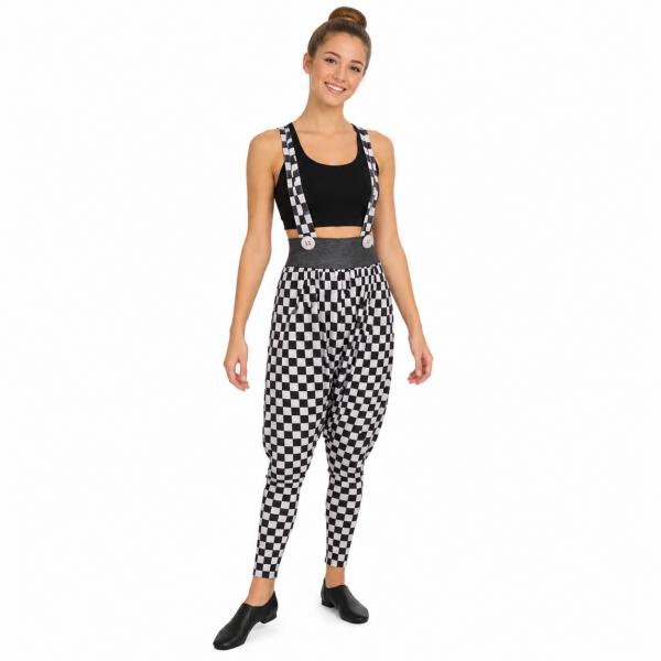 Checkered Suspender Pants 4