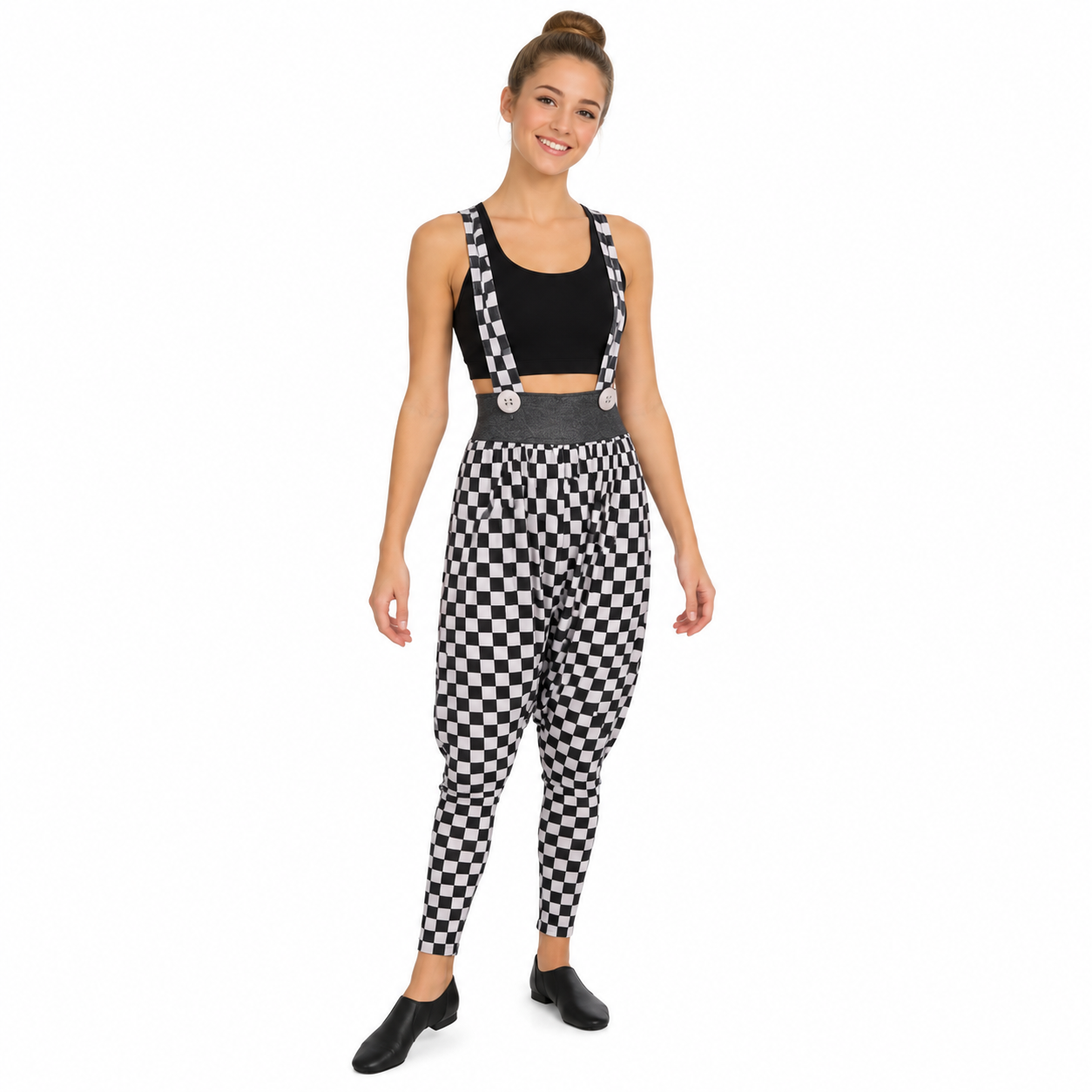 Checkered Suspender Pants 5 Checkered Suspender Pants 5
