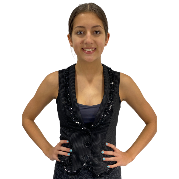 Sequin Pin Stripe Vest 4