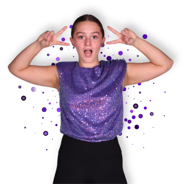 Purple Sequin Padded Shoulder Tank 6
