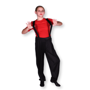 Wide Leg Suspender Pants 10