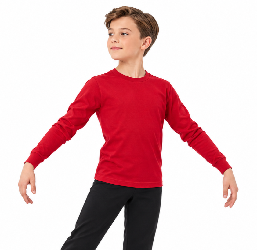 Red Longsleeve Crewneck 6 Red Longsleeve Crewneck 6