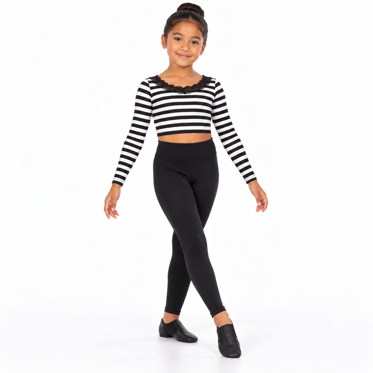 Black & White Striped Crop 5 Black & White Striped Crop 5