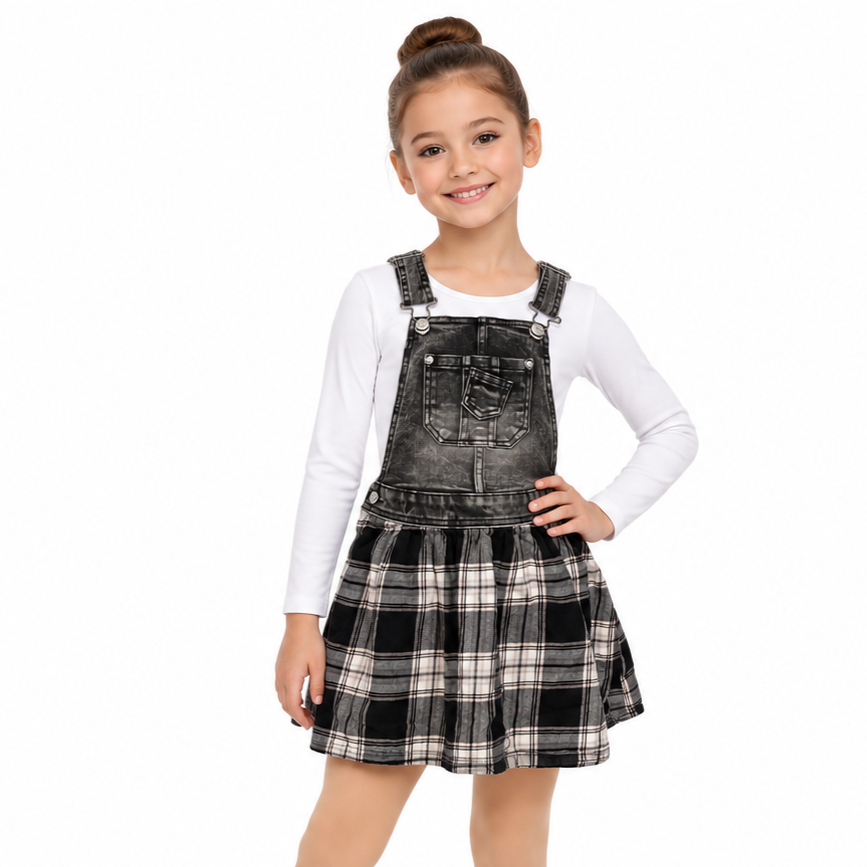 Plaid Denim Overall Dress 6 Plaid Denim Overall Dress 6