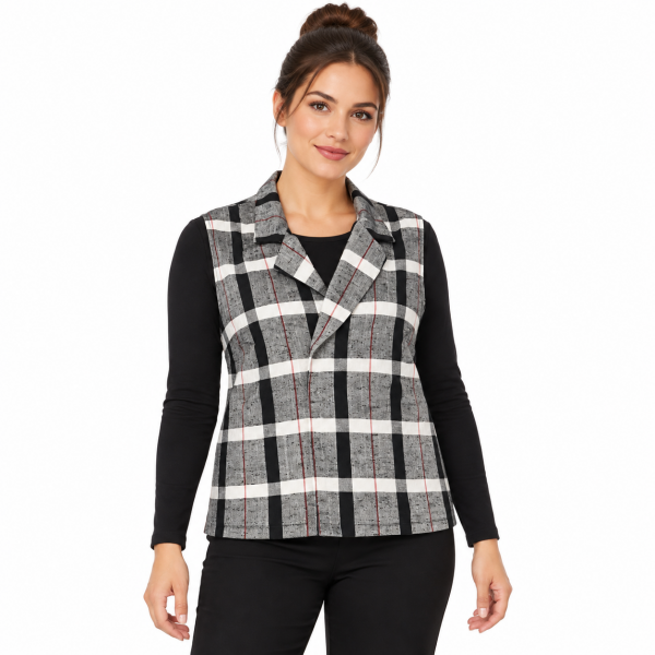 Plaid Dress Vest 4