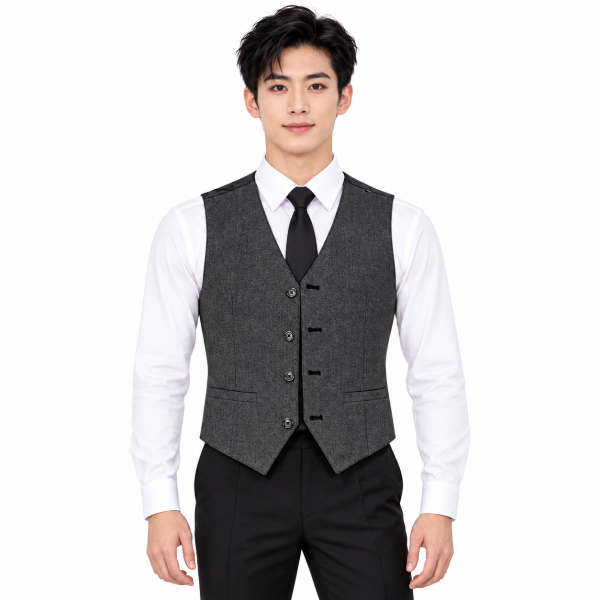 Suit Vest – Solid Grey 2