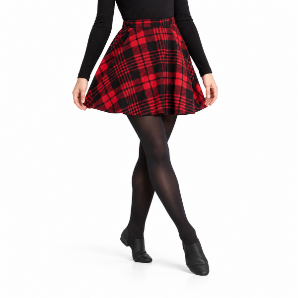 Girls’ High Waist Plaid Print Skirt 4