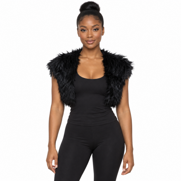 Black Fur Shrug 99