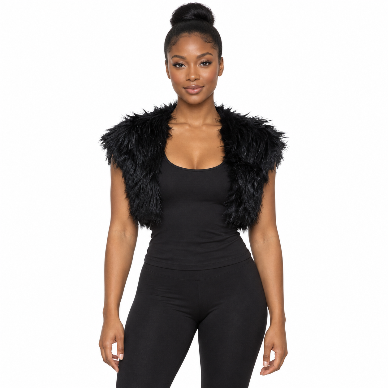 Black Fur Shrug 5 Black Fur Shrug 5