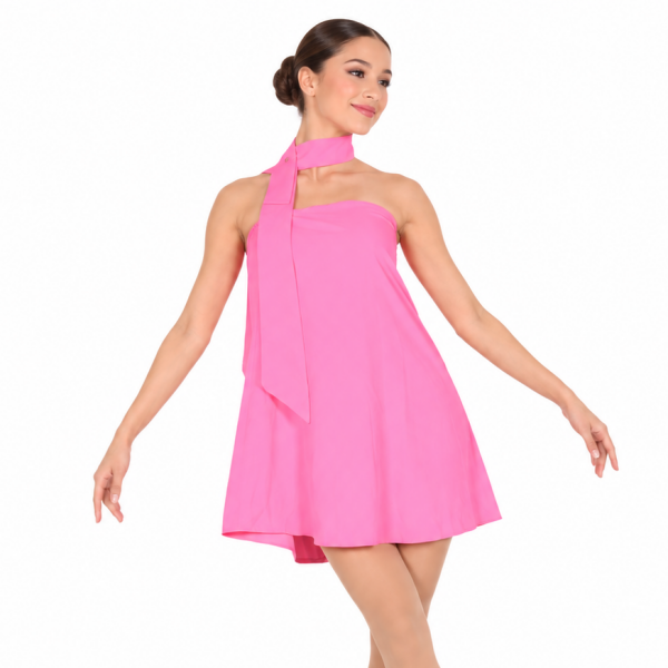Pink Neck Tie Dress 4