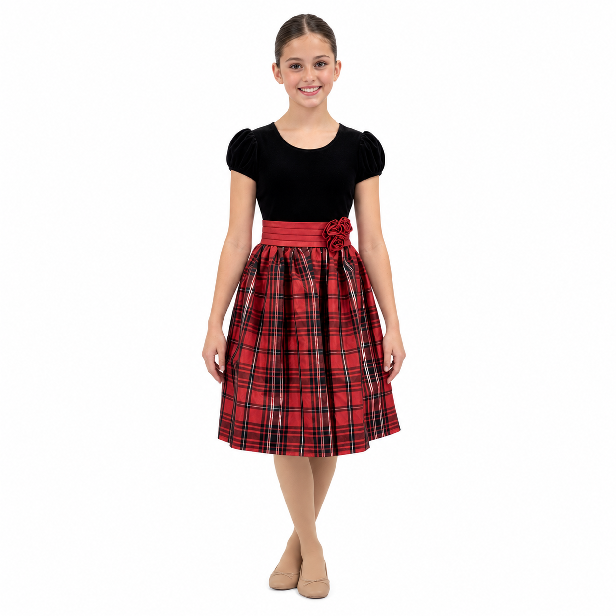 Black Top – Plaid Dress 6 Black Top – Plaid Dress 6