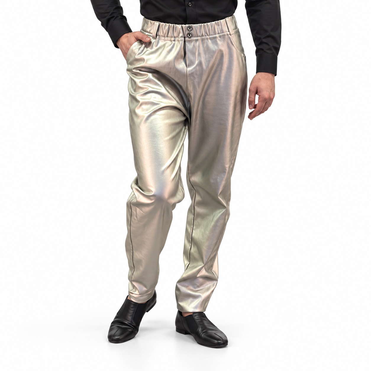 Silver Metallic Pants 5 Silver Metallic Pants 5