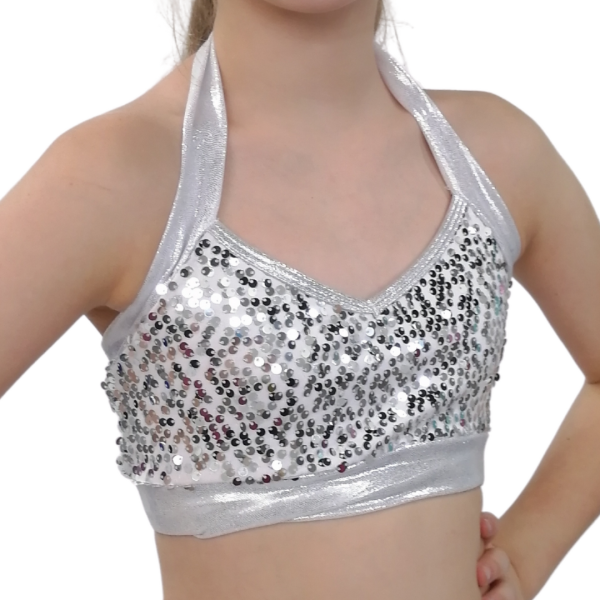 Sequin Halter Crop Top 5