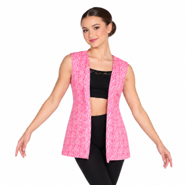 Pink Patterned Vest 4