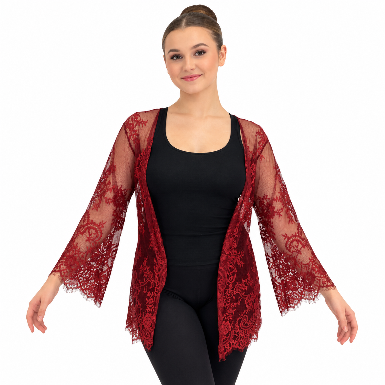 Burgundy Lace Kimono 6 Burgundy Lace Kimono 6