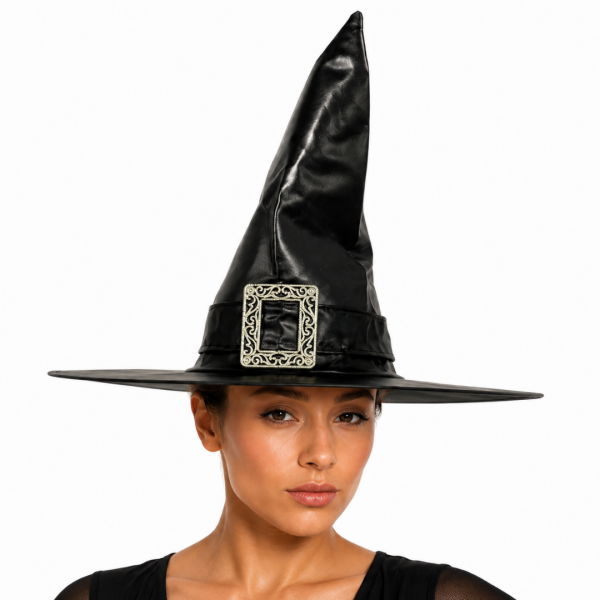 Pleather Witch Hat 3