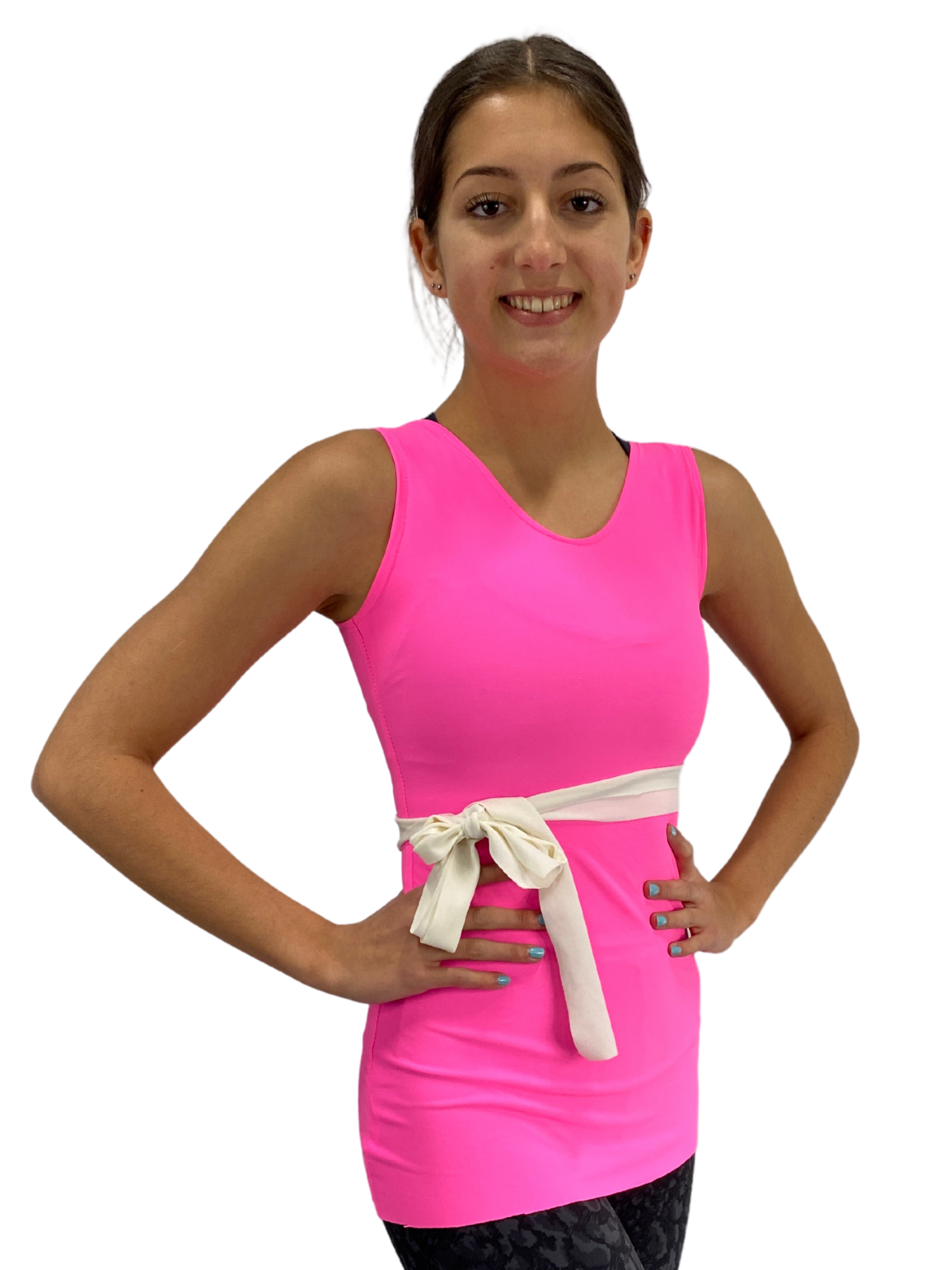 Belted Pink Tank Top 5 Belted Pink Tank Top 5