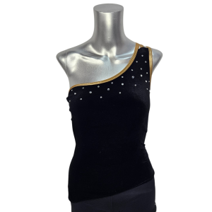 Black Velvet Asymmetrical Tank Top 6