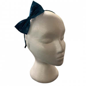 Sparkly Blue Bow Headband 3