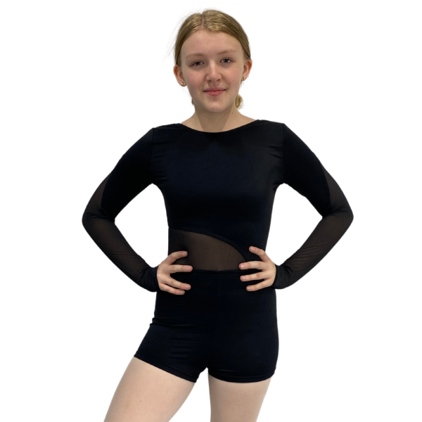 Long Sleeve Biketard with Cutouts 4