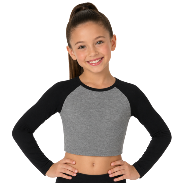 Baseball Long Sleeve Crop Top 4