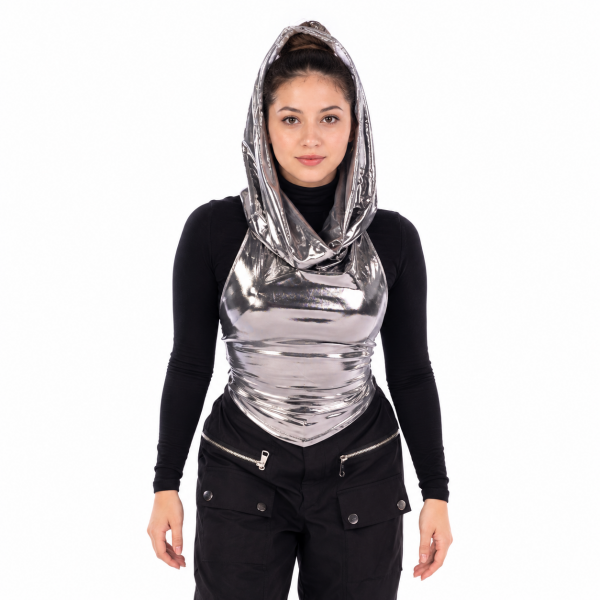 Metallic Hooded Halter 4