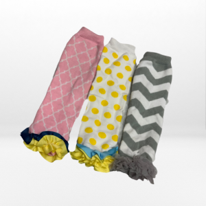 Pink Leg Warmer With Yellow And Blue Trim 3