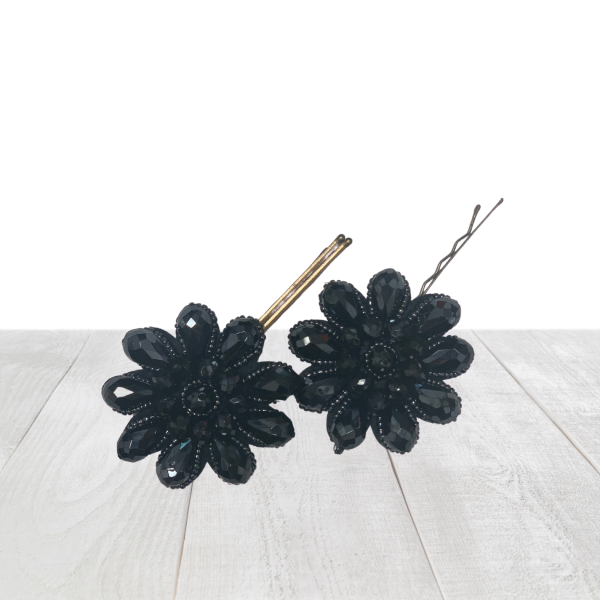 Jewelled Flower Hair Pins 3
