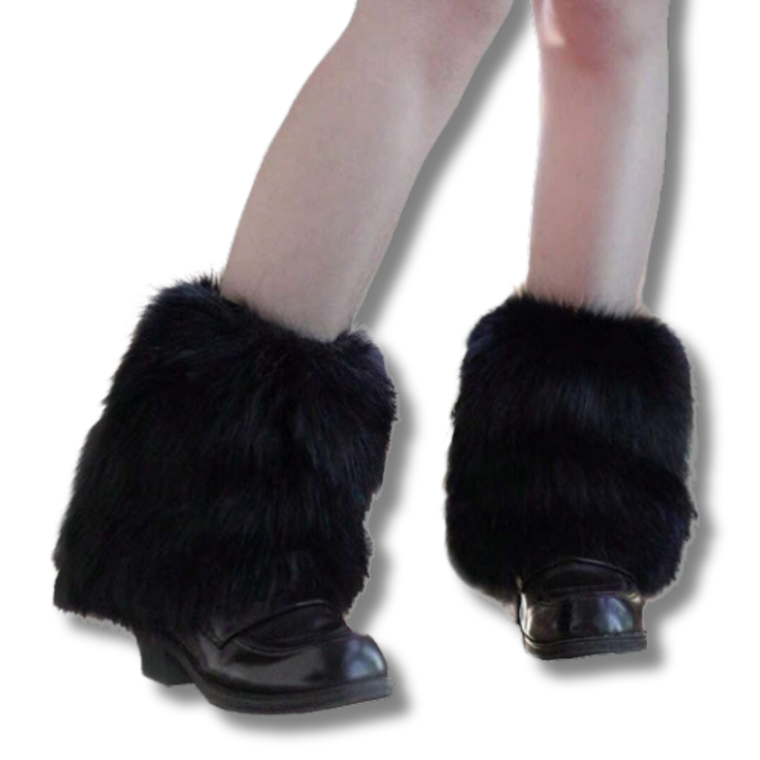 Black Fur Boot Toppers 4 Black Fur Boot Toppers 4