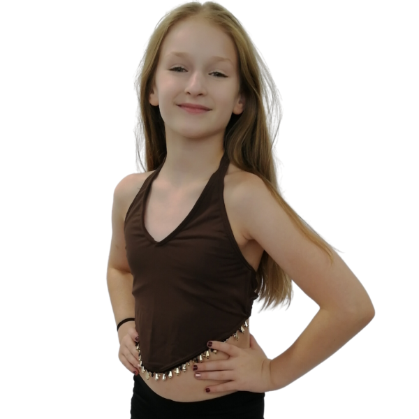 Brown Beaded Halter 3