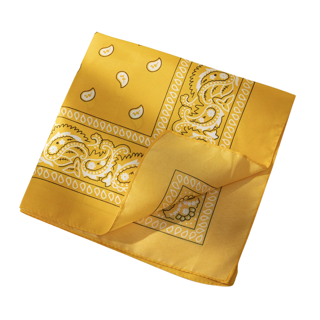Bandana – Yellow Paisley 5 Bandana – Yellow Paisley 5